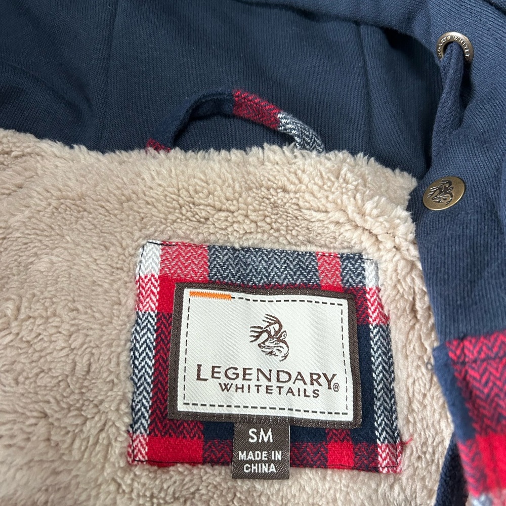 Men legendary white tails Sherpa hooded jacket